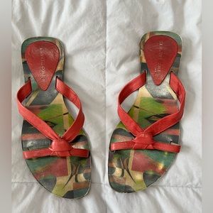 Vintage leather slides with reinforced soles RARE